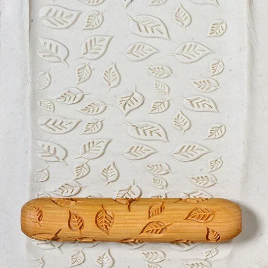 Large Wooden Hand Roller – Small Leaves