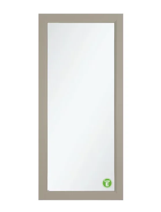 LARSON Signature Selection Low-E 32-in x 81-in Sandstone Full-view Interchangeable Screen Aluminum Storm Door