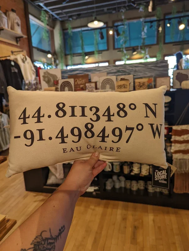 Latitude & Longitude Pillow
