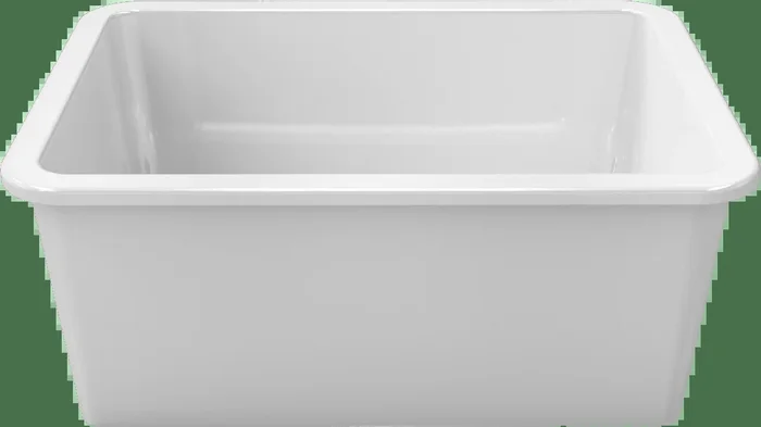 LaToscana 27″ Single Bowl Drop-in/Undermount Fireclay Kitchen Sink in White