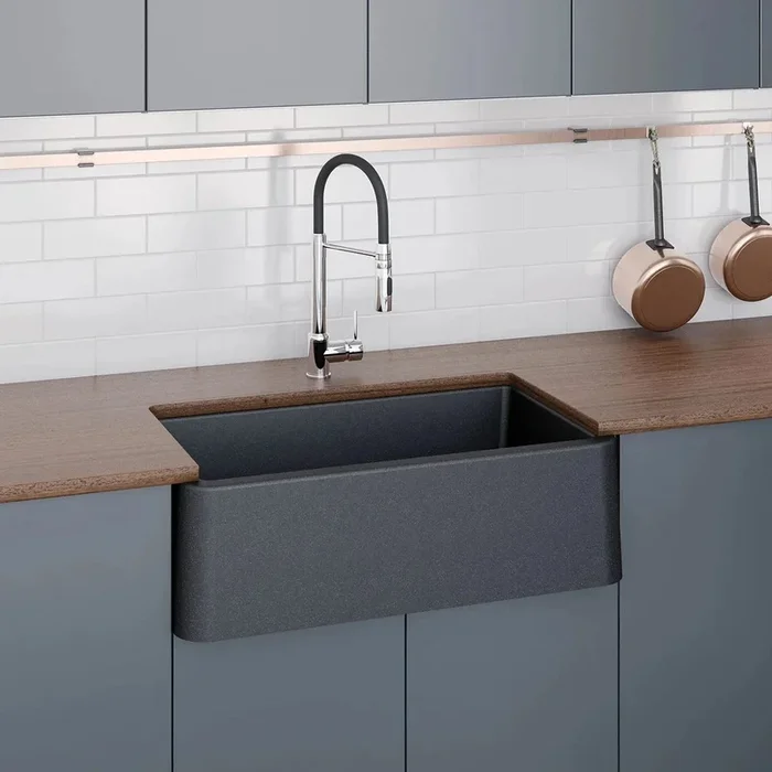 LaToscana 33″ Farmhouse/Apron-Front Single Bowl Kitchen Sink Rectangular