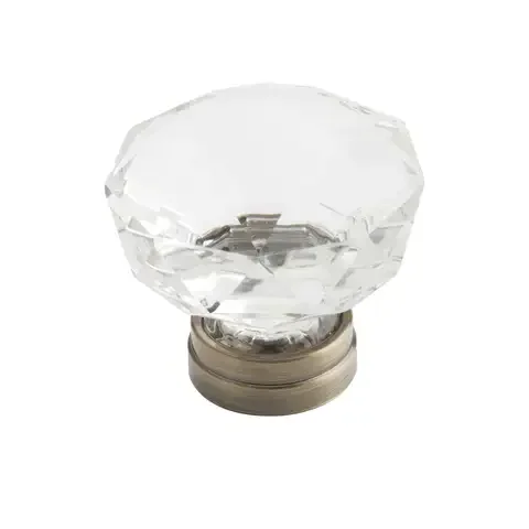 Laurey Kristal Round Cabinet Knob 1.75 in. D 55 mm Satin Nickel 1 each