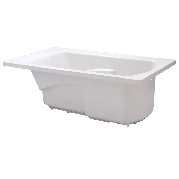 Lawson 5 ft. Rectangular Drop-in Reversible Drain Soaking Tub in White