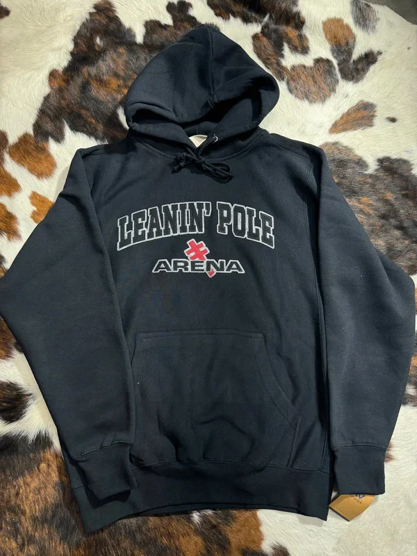 Leanin’ Pole Men’s Front Embroidered Logo Hoodie