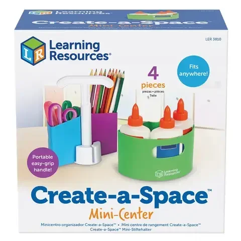 Learning Resources Create-a-Space Mini-Center Organizer Multicolored 4 pc