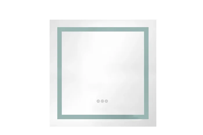 Led Bathroom Mirror”X” With Front And Backlight, Large Dimmable Wall Mirrors With Anti Fog, Memory, 3Colors, Led Vanity Mirror White Aluminium