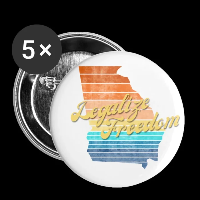 Legalize Freedom Georgia Buttons large 2.2” (5-pack)