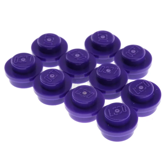 LEGO 4566522 1×1 Round Plate, Dark Purple , 10-Pack