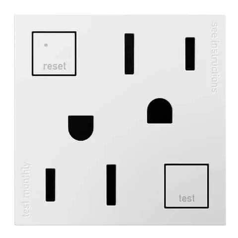 Legrand Adorne 15 amps 125 V White GFCI Outlet 5-15R 1 pk