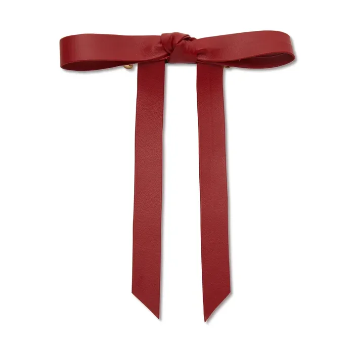 Lele Sadoughi – Bardot Bow Barrette – Lipstick Red