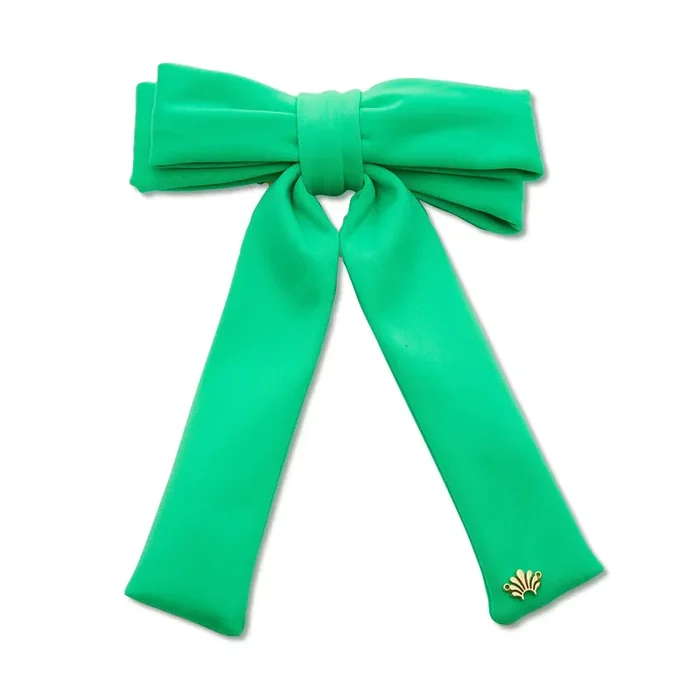 Lele Sadoughi – Grass Green Neoprene Antoinette Barette