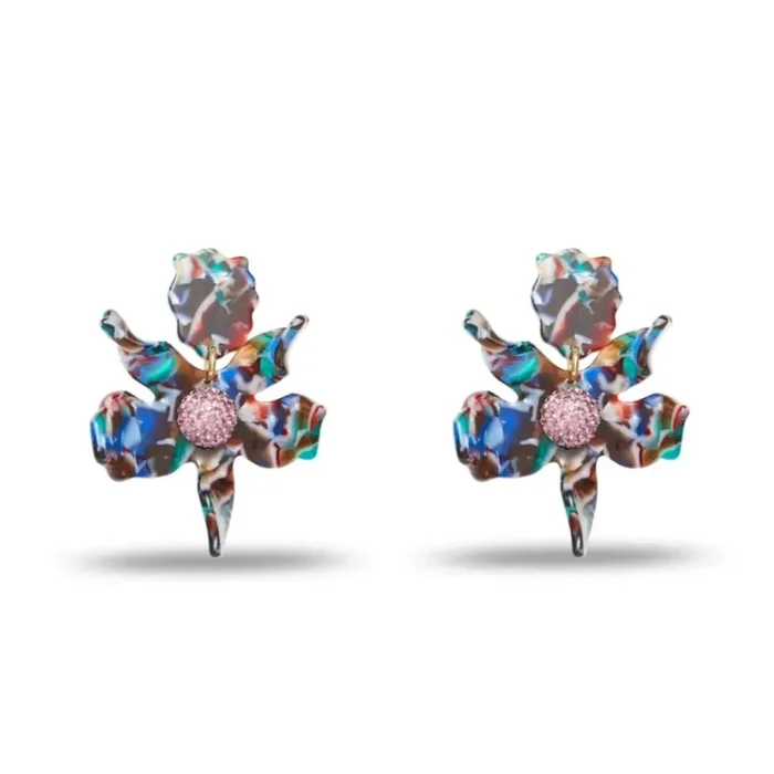 Lele Sadoughi – Small Crystal Lily Earrings