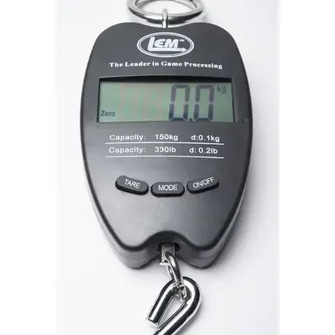 LEM Black Digital Hanging Scale 330 lb