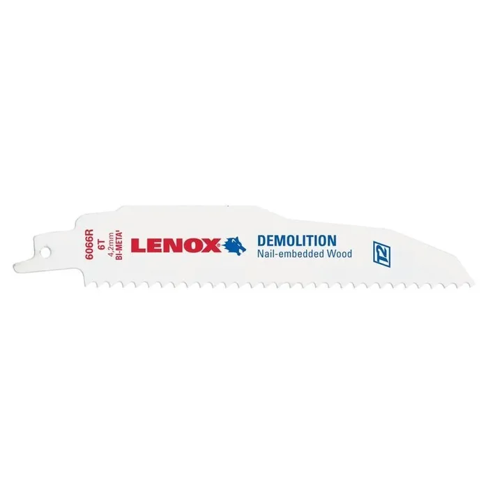 LENOX Power Blast 5-Pack 6-in 6-TPI Demolition Reciprocating Saw Blade