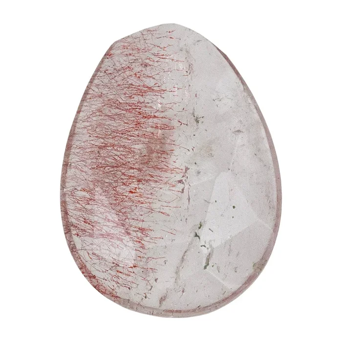 Lepidocrocite Quartz – Faceted Freeform Cabochon 14mm x 10mm – Pkg/1