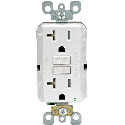 Leviton 20 Amp 125-Volt Duplex SmarTest Self-Test SmartlockPro Tamper Resistant GFCI Outlet, White (4-Pack)
