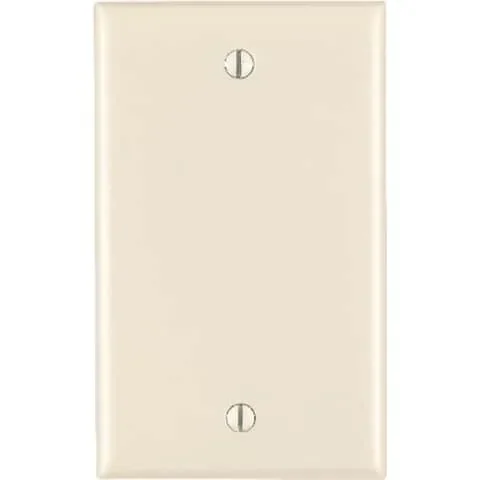 Leviton Almond 1 gang Thermoset Plastic Blank Wall Plate 1 pk