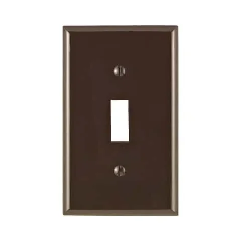 Leviton Brown 1 gang Nylon Toggle Wall Plate 1 pk