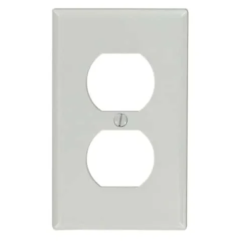 Leviton Gray 1 gang Thermoset Plastic Duplex Wall Plate 1 pk