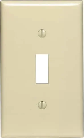 Leviton Ivory 1 gang Nylon Toggle Wall Plate 1 pk
