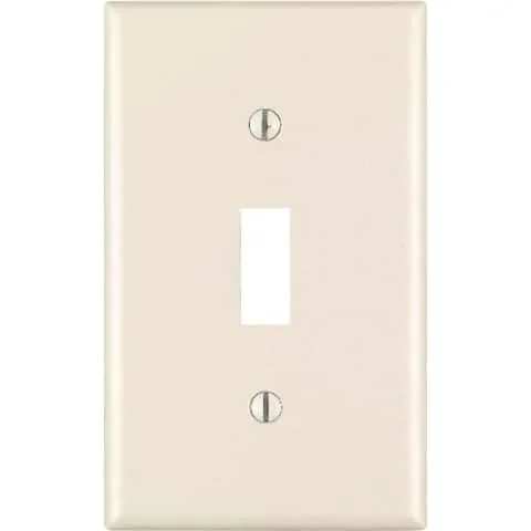 Leviton Light Almond 1 gang Thermoset Plastic Toggle Wall Plate 1 pk