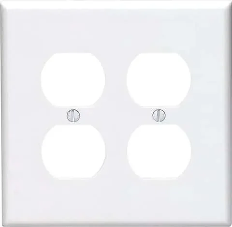 Leviton Midway White 2 gang Nylon Duplex Wall Plate 1 pk