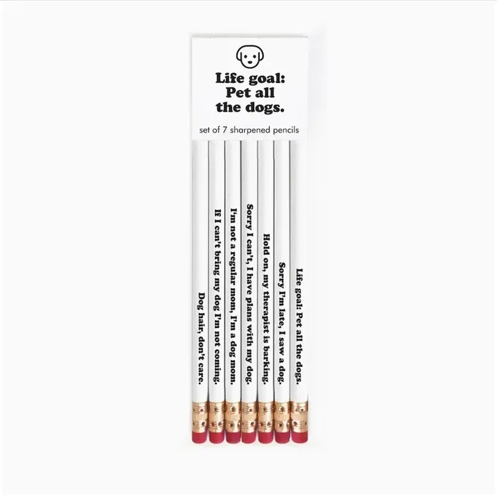 Life Goal: Pet All the Dogs Set of Seven Pencils