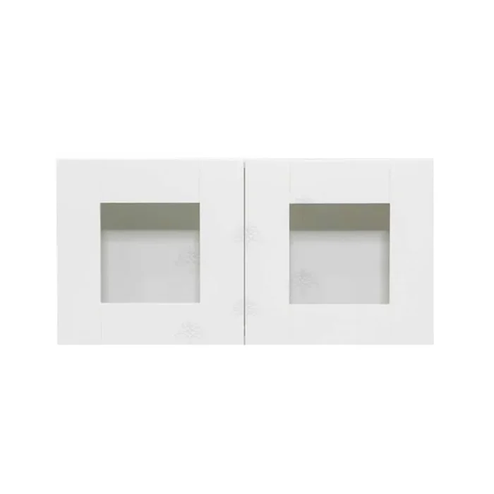 LIFEART CABINETRY Anchester Assembled 24 in. x 15 in. x 12 in. Wall Mullion Door Cabinet with 2-Doors in White