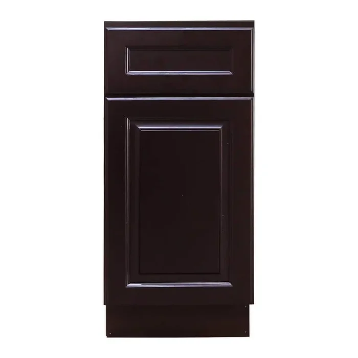 LIFEART CABINETRY Newport Ready to Assemble 9×34.5×24 in. Base Cabinet with 1-Door and 1-Drawer in Dark Espresso