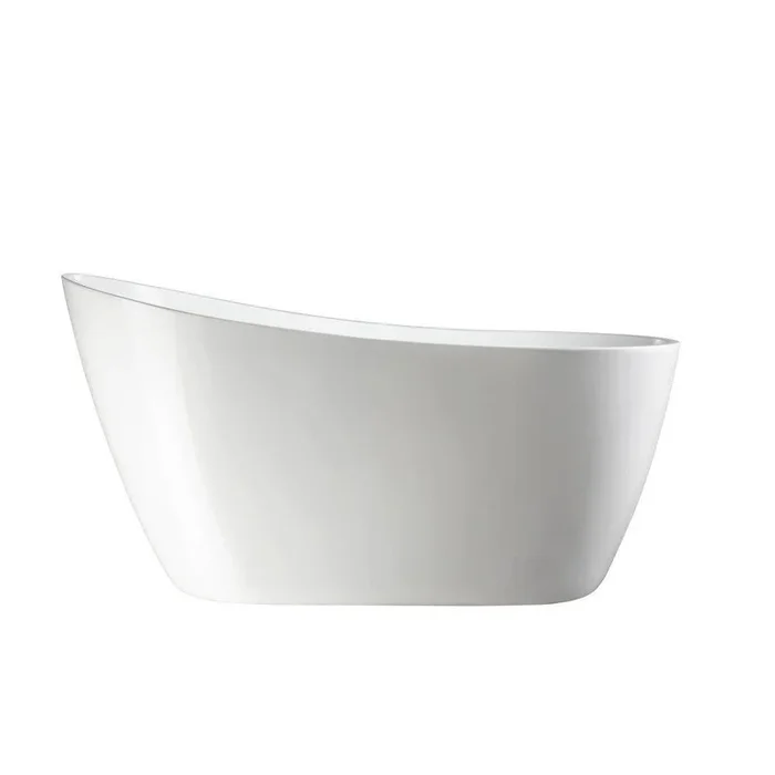 Limoges 55 in. Acrylic Flatbottom Bathtub in White