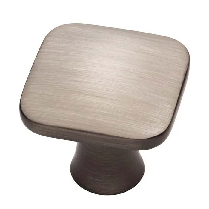 Lindley 1-3/16 in. (30mm) Heirloom Silver Square Cabinet Knob