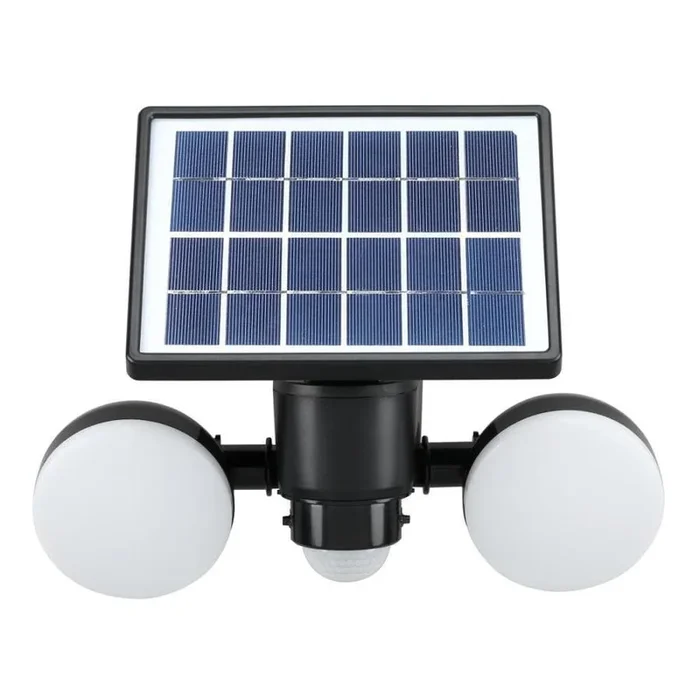 LINK2HOME Solar Lighting Series 300-Lumen Black Low Voltage Solar LED Flood Light Motion Sensor