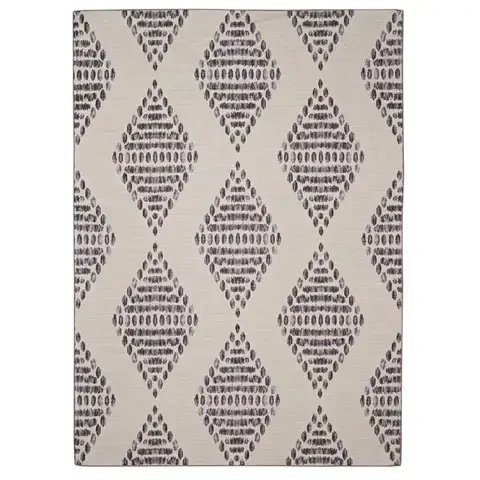 Linon Home Decor 3 ft. W X 5 ft. L Gray/Ivory Hamas Polyester Area Rug