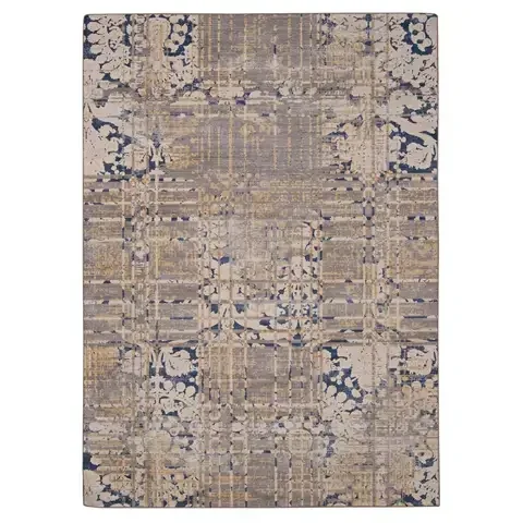 Linon Home Decor Lenox 7 ft. W X 9 ft. L Blue/Beige Medallion Polyester Accent Rug