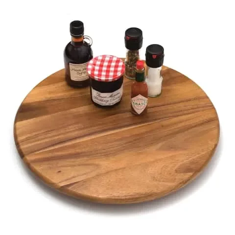 Lipper International Brown 1.25 in. H X 18 in. D Acacia Wood Kitchen Turntable