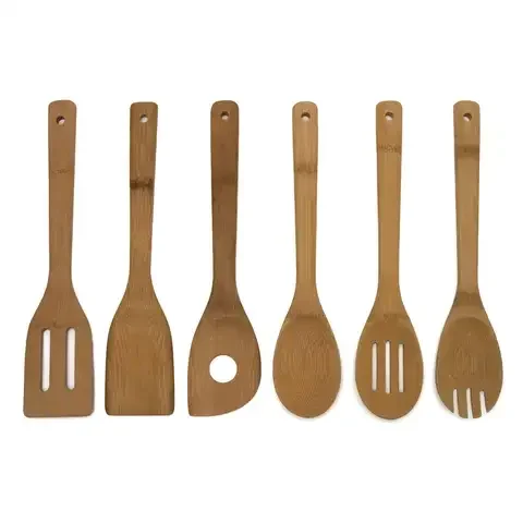 Lipper International Neutral Natural Bamboo Kitchen Tool Set