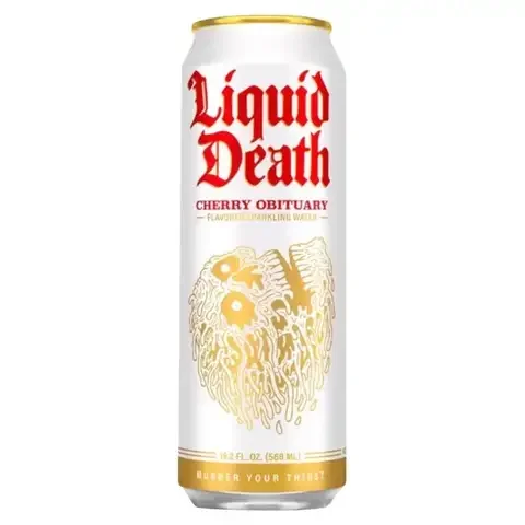 Liquid Death Cherry Sparkling Natural Mineral Water 19.2 fl. oz. 1 pk