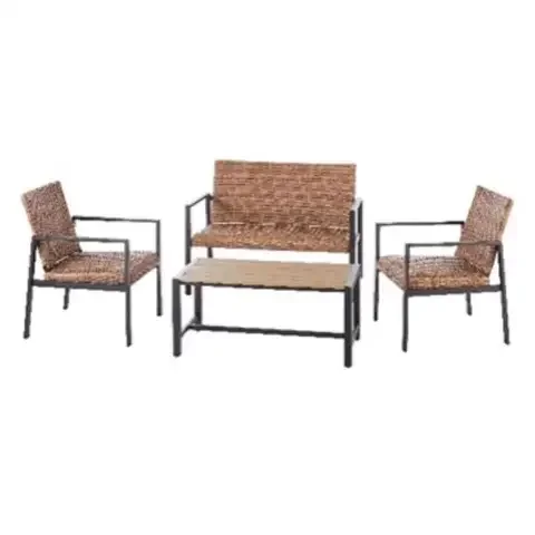 Living Accents Amato Brown Steel Frame Loveseat Set