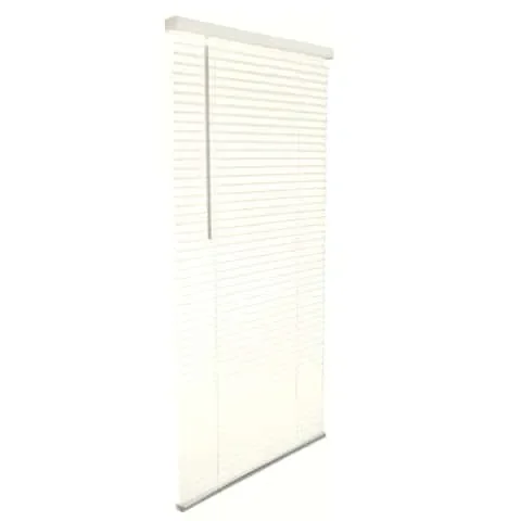 Living Accents Vinyl 1 in. Blinds 35 in. W X 72 in. H Alabaster Cordless
