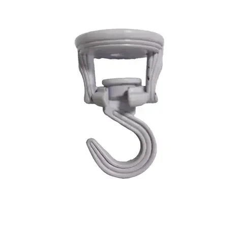 Living Accents White Zinc 3.56 in. H Swivel Swag Hook 1 pk