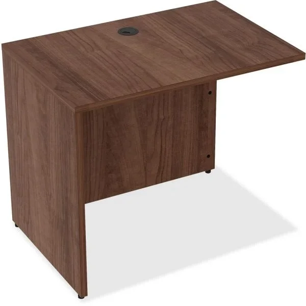 Lorell Essentials 36″W Reverse Desk Return Shell, Walnut
