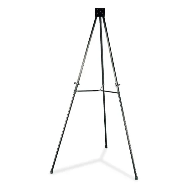 Lorell Telescoping Adjustable Non-Magnetic Dry-Erase Whiteboard Folding Display Easel, 66″