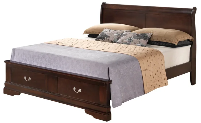 Louis Phillipe G3125D Qsb2 Queen Storage Bedcappuccino Beige Particle Board