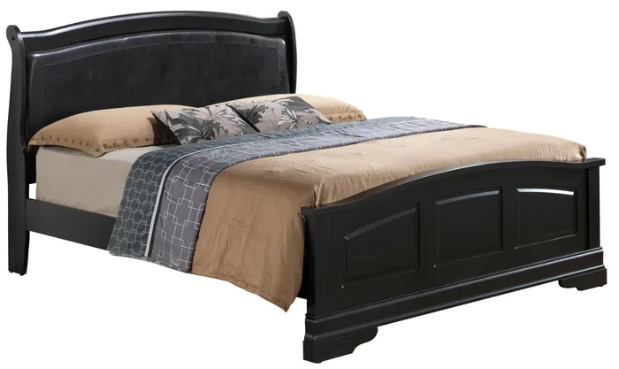 Louis Phillipe G3150C Fb2 Full Bedblack Black Particle Board