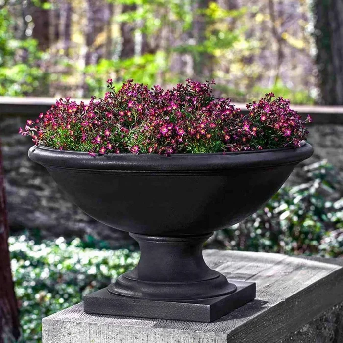 Low Savannah Concrete Urn Planter – Campania #P734