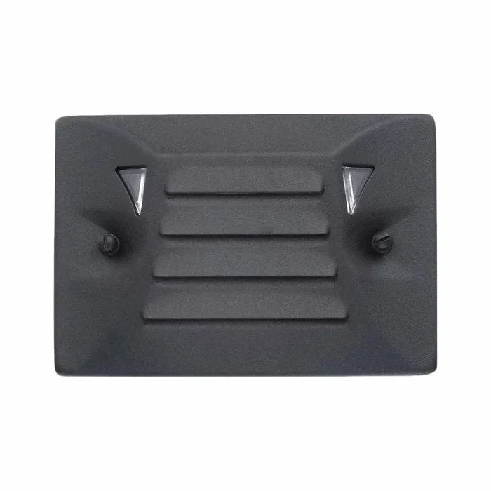 Low-Voltage Black Outdoor Integrated LED Half Brick Deck or Step Light