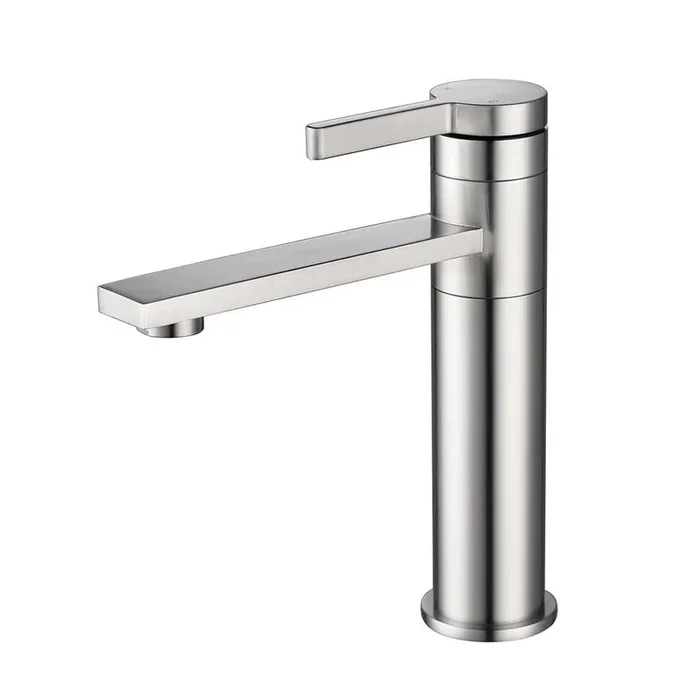 Lukvuzo Brushed Nickel Single Handle Bathroom Sink Faucet