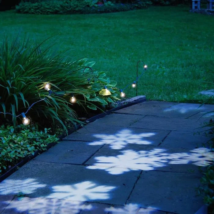 LumaBase Swirling White LED Snowflakes Christmas Indoor/Outdoor Light Show Projector