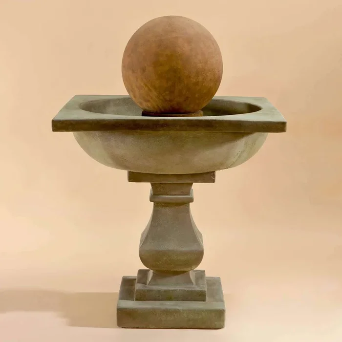 Lunara Concrete Sphere Fountain – Giannini #1669