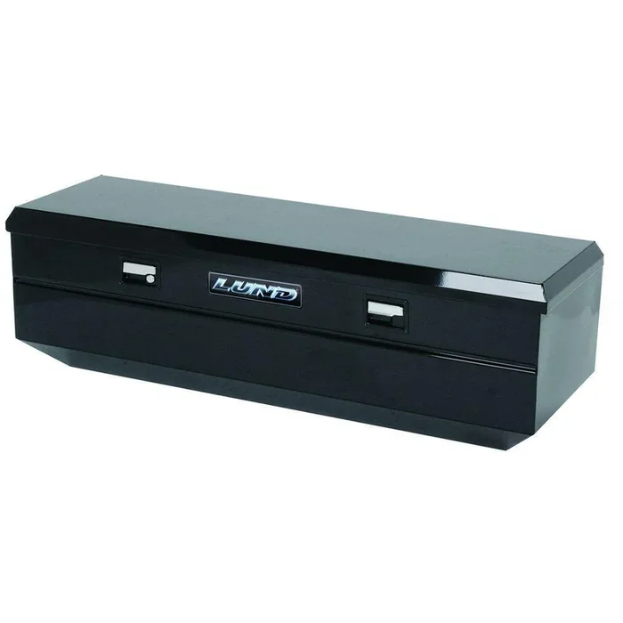 Lund 61 in Gloss Black Steel Flush Mount Full Size Chest Truck Tool Box with mounting hardware and keys included
